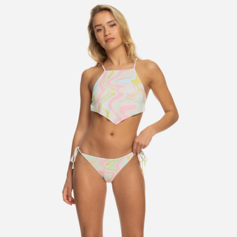 ROXY NEW Tropics Hype Crop Bikini Top